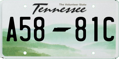 TN license plate A5881C