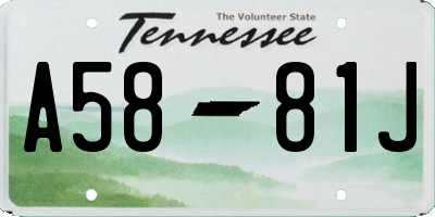 TN license plate A5881J