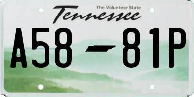 TN license plate A5881P