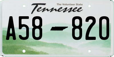 TN license plate A5882O