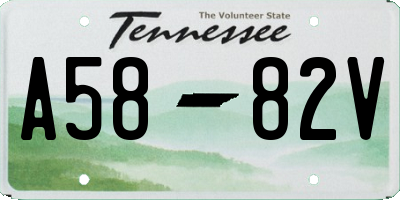 TN license plate A5882V