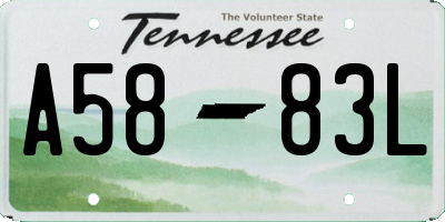 TN license plate A5883L