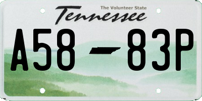TN license plate A5883P
