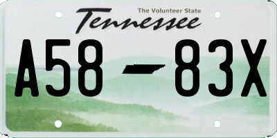 TN license plate A5883X