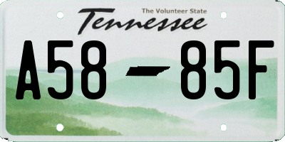 TN license plate A5885F