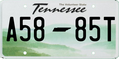 TN license plate A5885T