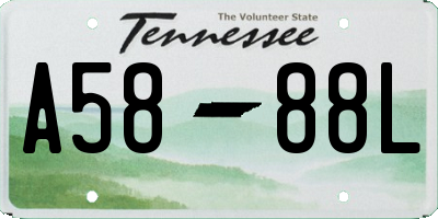 TN license plate A5888L