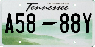 TN license plate A5888Y