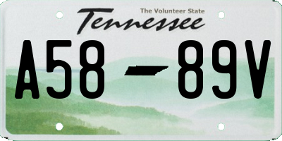 TN license plate A5889V