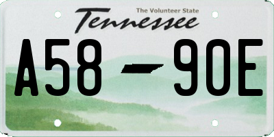 TN license plate A5890E