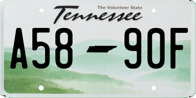 TN license plate A5890F