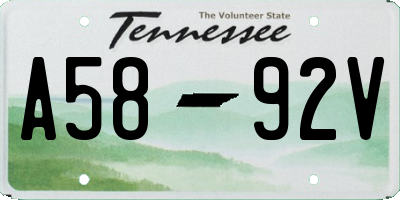 TN license plate A5892V