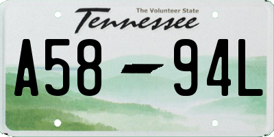 TN license plate A5894L