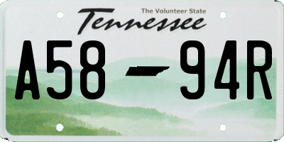 TN license plate A5894R