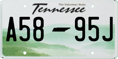 TN license plate A5895J