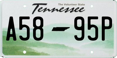 TN license plate A5895P