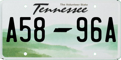 TN license plate A5896A