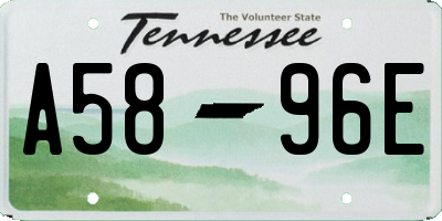 TN license plate A5896E