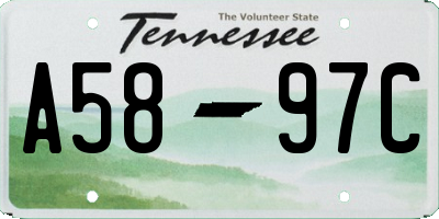 TN license plate A5897C