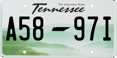 TN license plate A5897I