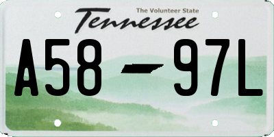 TN license plate A5897L