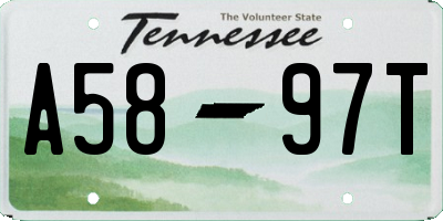 TN license plate A5897T