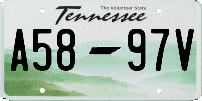 TN license plate A5897V