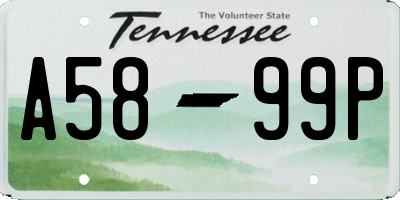 TN license plate A5899P