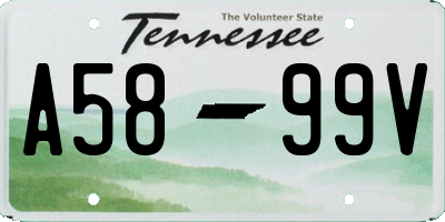 TN license plate A5899V