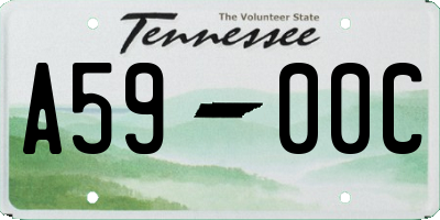 TN license plate A5900C