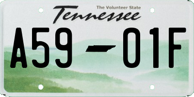 TN license plate A5901F