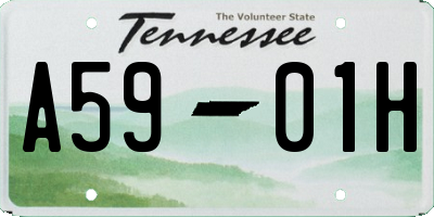 TN license plate A5901H