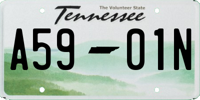 TN license plate A5901N