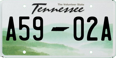 TN license plate A5902A