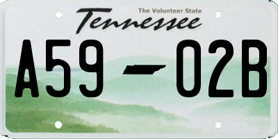 TN license plate A5902B