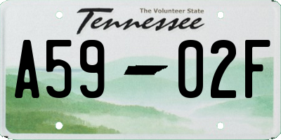 TN license plate A5902F