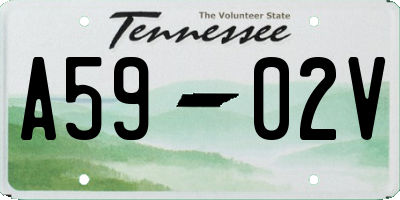 TN license plate A5902V