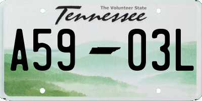 TN license plate A5903L