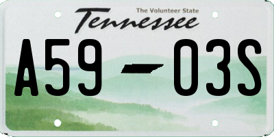TN license plate A5903S