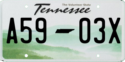TN license plate A5903X