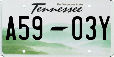 TN license plate A5903Y