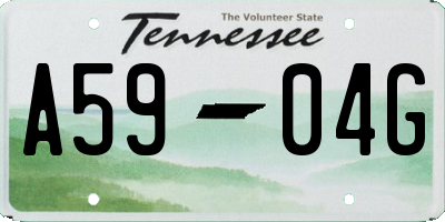 TN license plate A5904G