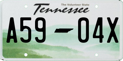 TN license plate A5904X