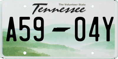 TN license plate A5904Y