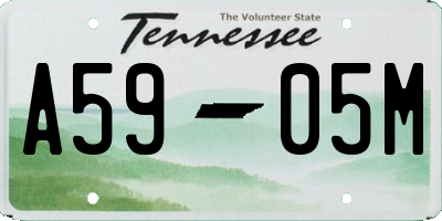 TN license plate A5905M