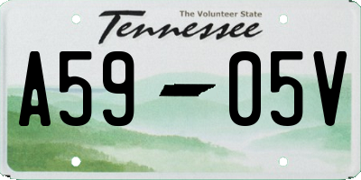 TN license plate A5905V