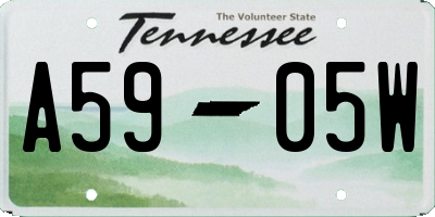TN license plate A5905W