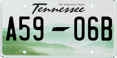TN license plate A5906B