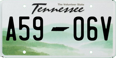 TN license plate A5906V