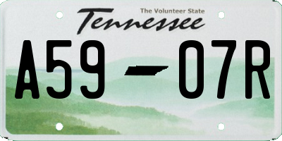 TN license plate A5907R